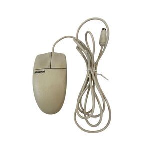 Microsoft Basm1 Ps2 Serial Compatible Mouse Untested Computer Accessories